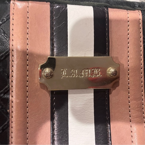 L.A.M.B by Gwen Stefani Black and Pink Designer Tote Bag - Picture 2 of 7